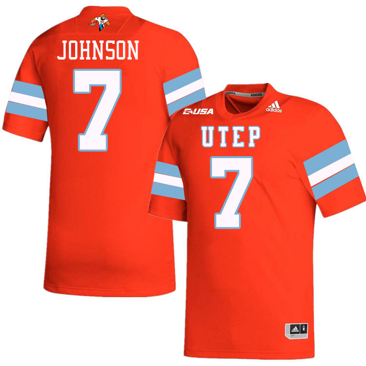 KD Johnson UTEP Jersey,UTEP Miners #7 KD Johnson College Football Jersey,Uniforms-Throwback